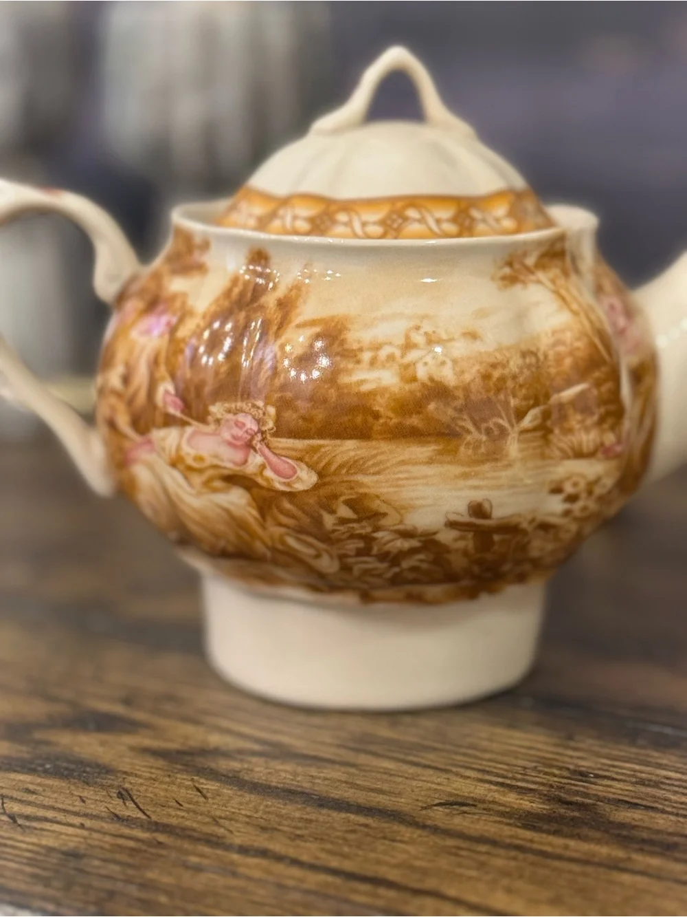 19th  Century British Staffordshire Pottery. Victorian Tea Pot